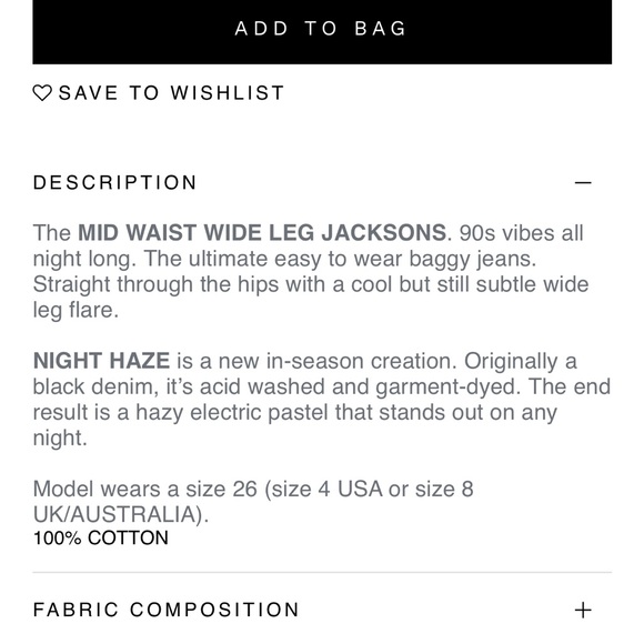 NWT One Teaspoon Women's Mid Waist Wide Leg - Picture 4 of 11